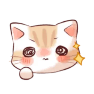 😍 кот, животное, милый, наклейка, мультфильм, эмодзи, каваи whatsapp sticker