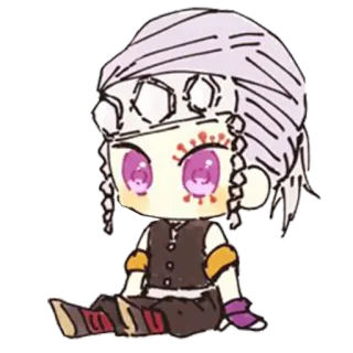 💎 Tengen Uzui Demon Slayer Anime, Demon Slayer, Tengen Uzui, Chibi, Personaggio, Fanart telegram sticker
