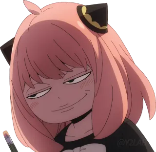 😏 Anya Forger Spy x Family Anime, Spy x Family, Anya Forger, Dessin animé, Sticker telegram sticker