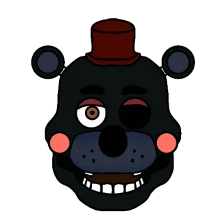 🤐 bear, animal, cartoon, character, creature, face telegram sticker