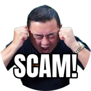 😵 SCAM! мошенничество, злой, афера, предупреждение telegram sticker
