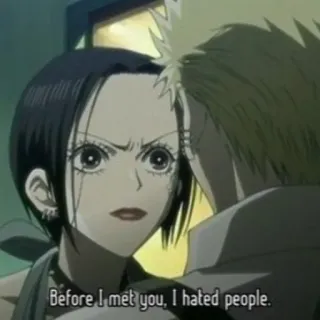 😡 Before I met you, I hated people. Anime, Ghét, Người, Mối quan hệ, Cảm xúc telegram sticker