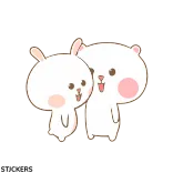 😽 Hase, Bär, süß, Cartoon, Tiere, Freundschaft telegram sticker