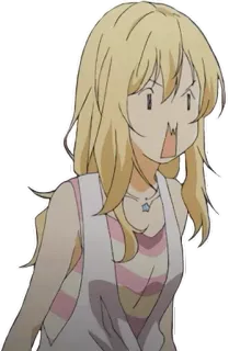 🙂 Anime, Cartone animato, Ragazza, Carina, Bionda, Espressione telegram sticker
