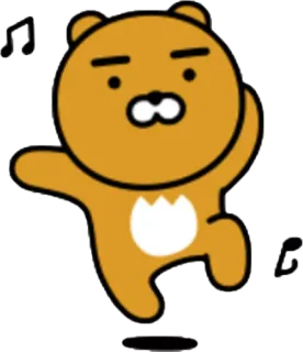🎵 Ryan Cartoon, Figur, Tanzen, Bär, Musik whatsapp sticker