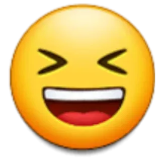 😆 emoji, laughing, happy, face telegram sticker