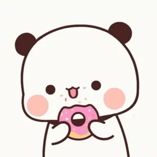 🎈 Panda, Donut, Süß, Kawaii, Tier, Süßigkeit, Essen telegram sticker