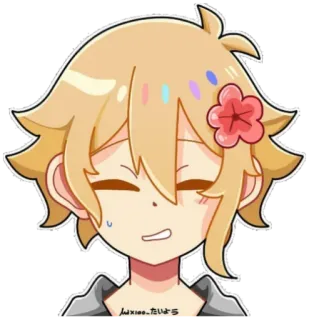 😊 luxxoo_たいよう Anime, Kreskówka, Naklejka, Osoba, Sztuka telegram sticker