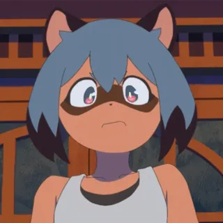 😠 Michiru Kagemori BNA Anime, BNA, Michiru Kagemori, Tanuki, Antropomorficzny, Słodki telegram sticker
