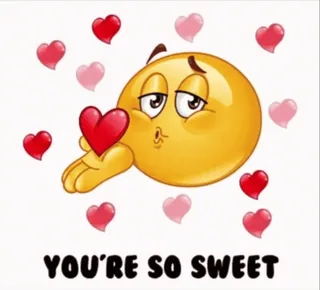 😘 Emoji YOU'RE SO SWEET telegram sticker