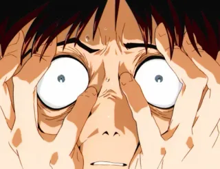 😳 Shinji Ikari Neon Genesis Evangelion Anime, Evangelion, Shinji, Nervioso, Ansiedad, Salud mental, Estresado telegram sticker