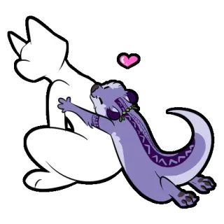 💕 นาก, สัตว์, การ์ตูน, กอด, ความรัก, มิตรภาพ, น่ารัก, สติกเกอร์ telegram sticker