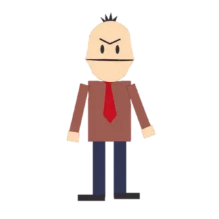 😡 Mr. Garrison South Park มิสเตอร์แกร์ริสัน, เซาท์พาร์ก, การ์ตูน, โกรธ, ครู telegram sticker