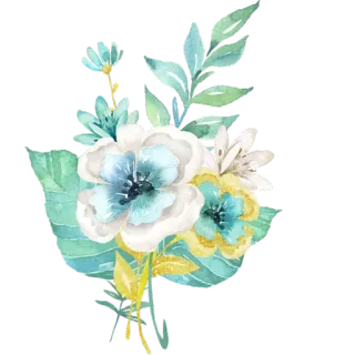 🌹 цветы, цветочный, акварель, букет, природа, декор telegram sticker