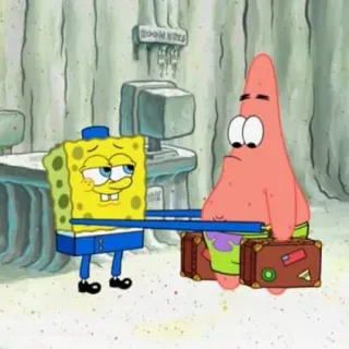 😉 SpongeBob ROOM KEYS dessin animé, Bob l'éponge, Patrick Étoile, hôtel, bagages telegram sticker