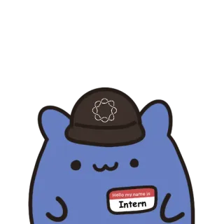 😃 Hello my name is Intern becario, identificador, hola, Discord telegram sticker