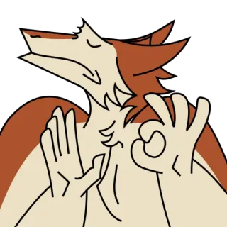 Sunset the Sergal telegram stickers
