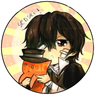 ✨ Sensei! Anime, Dibujos animados, Pegatina, Lindo telegram sticker