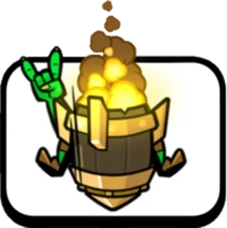 🤟 clash royale, бочка гоблинов, гоблин, бочка, видеоигра telegram sticker