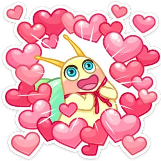 ❤️ hati, cinta, kartun, imut, romantis whatsapp sticker