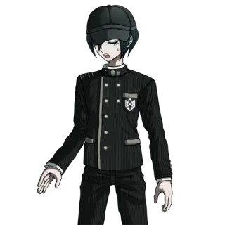 😵 Shuichi Saihara Danganronpa V3: Killing Harmony Аниме, Персонаж, Danganronpa, Шляпа, Школьная форма telegram sticker