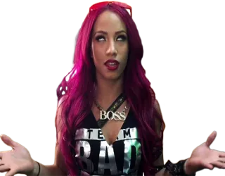 🙄 BOSS gulat, bos, selebriti, wanita, Sasha Banks telegram sticker
