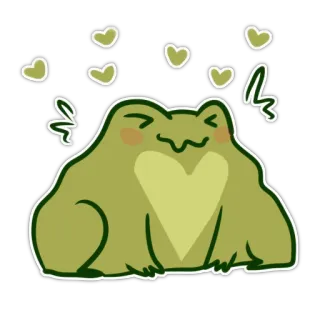 🥰 frog, cute, hearts, happy, kawaii, sticker, cartoon telegram sticker