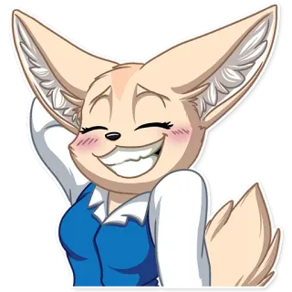 ☺️ Fenneko Aggretsuko fenneko, aggretsuko, anime, volpe, cartoni animati whatsapp sticker