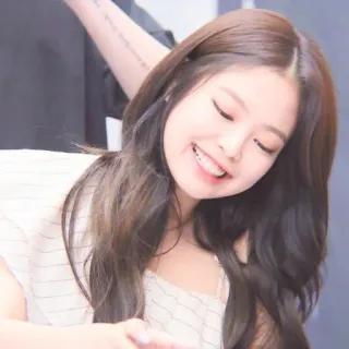 🌿 kpop, donna, sorriso, ritratto, bellezza, celebrità, asiatica, capelli telegram sticker