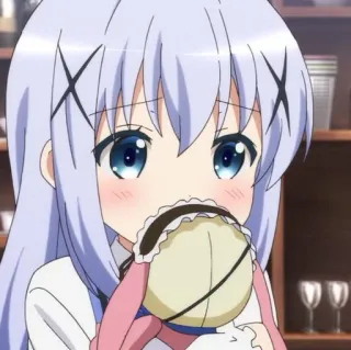 Kafuu Chino || @delladairy whatsapp stickers