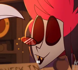⭕️ Alastor Hazbin Hotel NO alastor, hazbin hotel, iblis, kartun, tidak telegram sticker