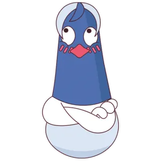 ☺️ Desenho animado, Pombo, Pássaro, Personagem, Fofo, Engraçado telegram sticker