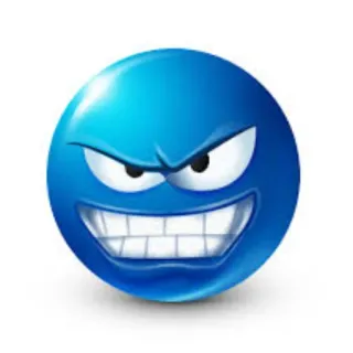 😈 en colère, bleu, emoji, fou, visage, expression telegram sticker
