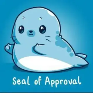 👍 Seal of Approval sello, aprobación, lindo, animal, dibujos animados, meme telegram sticker