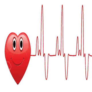 ❤ сердце, экг, сердцебиение, здоровье, кардиология telegram sticker