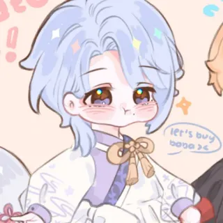 🎐 let's buy boba > < anime, cute, boba, sticker, chibi telegram sticker