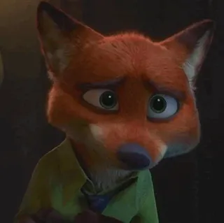 🦊 Nick Wilde Zootopia fox, disney, cartoon, character, animal, animated telegram sticker