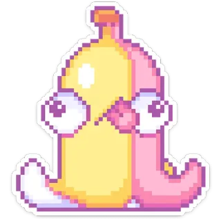 🍌 Pixel Art, Cartoon, Fantasy, Niedlich, Kawaii telegram sticker