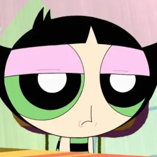 🍭 Buttercup Powerpuff Girls dibujos animados, Burbuja, Las Chicas Superpoderosas, animado, personaje telegram sticker