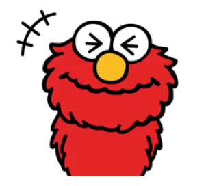 😆 Elmo Elmo, Sesamstraße, Cartoon, Puppe whatsapp sticker