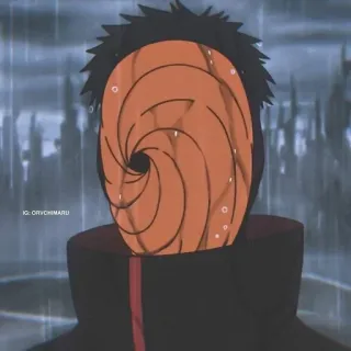 ⛰️ Tobi Naruto IG: ORVCHIMARU anime, naruto, tobi, mask, uchiha, obito telegram sticker