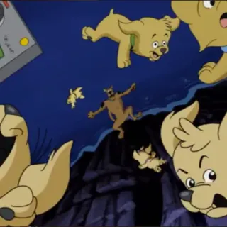 😱 Scooby-Doo cartoon, dog, puppy, Scooby-Doo telegram sticker