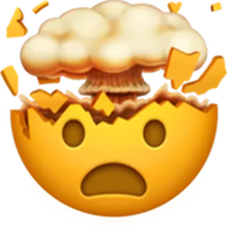 🤯 이모지, 폭발, 충격, 충격 telegram sticker