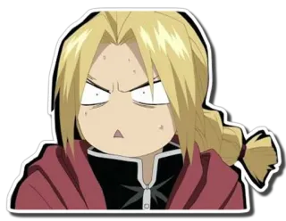 🤨 Edward Elric Fullmetal Alchemist อนิเมะ, มังงะ, แขนกลคนแปรธาตุ, เอ็ดเวิร์ด เอลริค, การ์ตูน, สติกเกอร์ telegram sticker