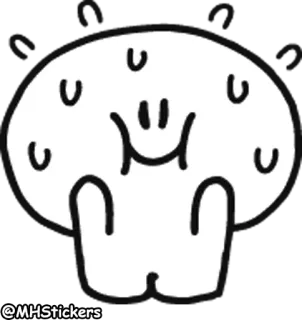 😥 @MHStickers sticker, schattig, cartoon, minimalistisch whatsapp sticker