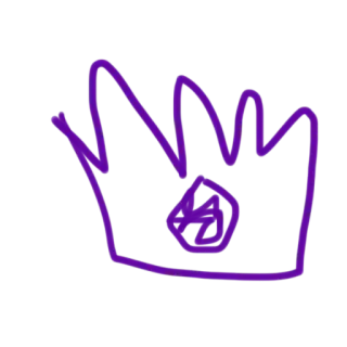 👑 coroa, roxo, rabisco, desenho, realeza, rei, rainha whatsapp sticker