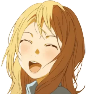 🙂 ragazza anime, sorridente, ritratto, cartone animato, anime telegram sticker