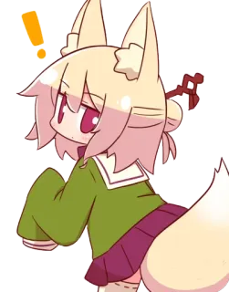 ❤️ Аниме, Лиса, Милый, Персонаж, Манга telegram sticker