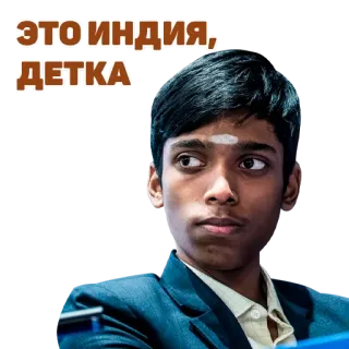 🇮🇳 ЭТО ИНДИЯ, ДЕТКА indian, chess, india, boy, portrait, quote telegram sticker