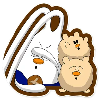 😣 cartoon, animal, bear, cute, sleeping, hug telegram sticker